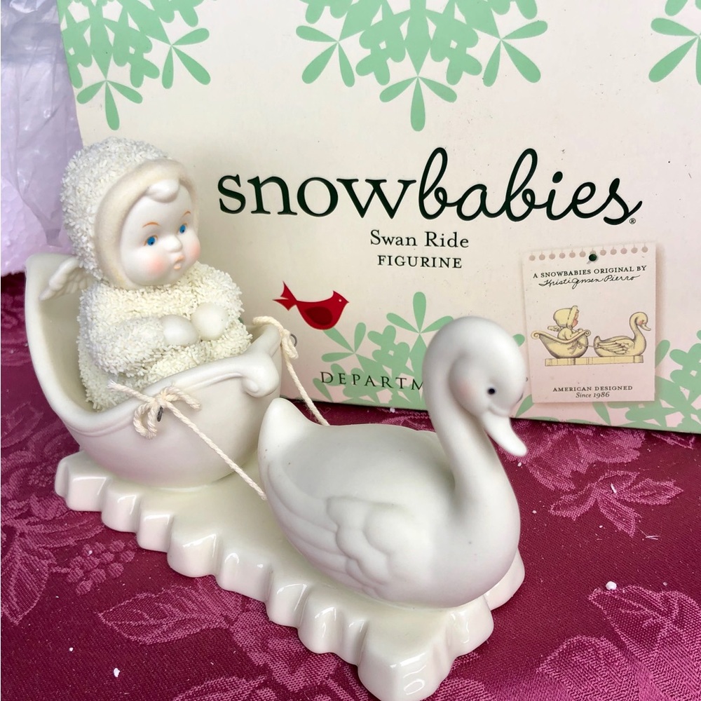 Snowbabies SWAN RIDE